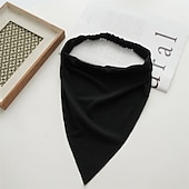 voordelige Accessoires voor haarstyling-1pc sjaal hoofdband voor vrouwen - elastische grote boho driehoek bandana hoofddoeken met clips antislip effen kleur haar hoofddoek voor tienermeisjes