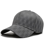 economico Cappellino da baseball da uomo-Per uomo Cappellino da baseball Cappello da sole Nero Blu 100% cotone Viaggi Stile da spiaggia Esterno Da mare Liscio Crema solare Di tendenza Elastico