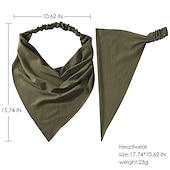 voordelige Accessoires voor haarstyling-1pc sjaal hoofdband voor vrouwen - elastische grote boho driehoek bandana hoofddoeken met clips antislip effen kleur haar hoofddoek voor tienermeisjes