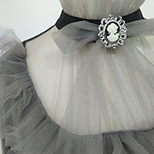 billiga Onda Häxor-häxa Djävul Ghost Bride halloween Cosplay-kostym Festklädsel Maskerad Valborgsmässoafton Kläder Cosplay Vuxna Dam Maskerad Mardi Gras Prestanda Fest Halloween Enkla Halloween kostymer Klä ut