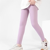 abordables Pantalones-Niños Chica Polainas Color sólido Activo Entrenamiento 7-13 años Primavera Negro Blanco Rosa