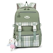 levne Bookbags-školní batoh bookbag kreslená mřížka pro studenty chlapce dívky multifunkční voděodolná velkokapacitní oxfordská tkanina školní taška batoh brašna 21,19 palce, dárek do školy