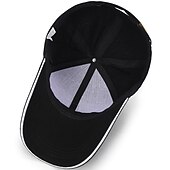 cheap Men&#039;s Hats-Men&#039;s Baseball Cap Black White Cotton Travel Beach Outdoor Vacation Plain Adjustable Fashion