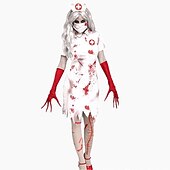 baratos Trajes Femininos-Enfermeiras Traje Cosplay Festa a Fantasia Baile de Máscara Adulto Mulheres Roupa Fantasias Traje Assustador Espetáculo Festa dia das Bruxas Baile de Máscaras Fantasia de Carnaval Fácil