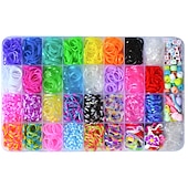 economico Regali-36 Griglie Telaio Gomma Band Rainbow Weaver Gomma Band Giocattolo Educativo per Bambini Bracciale a Maglia Regalo di Natale