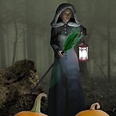 abordables Accesorios-Artículos de Halloween de bruja Disfraz fácil de Carnaval para adolescentes adultos mujeres niñas para la Noche de Walpurgis
