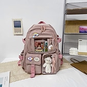 economico Zaini per Bambini e Adolescenti-simpatico zaino tascabile trasparente impermeabile con peluche - borsa per il ritorno a scuola multitasche e di grande capacità per ragazze in diversi colori