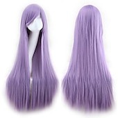 abordables Perruques de fête-perruques 32 80cm longue ligne droite anime mode femmes cosplay perruque fête perruque carnaval cosplay fête perruques