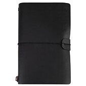 cheap Notebooks &amp; Planners-Classic Retro PU Leather Travel Notebook Personalized Journal Spiral Ring Binder Diary Notepad, Back to School Gift