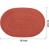 abordables Plaidemats &amp; Coasters &amp; Trivets-manteles individuales manteles individuales resistentes al calor impermeables lavables al aire libre para bodas cocina comedor mesa de patio decoraciones 1 piezas