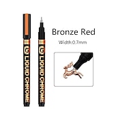 economico pittura, disegno e materiale artistico-1 pennarello argento/gole/rame/bronzo rosso cromato pennarello riflettente a specchio, 4 stili disponibili, perfetto per la decorazione pasquale, perfetto per la decorazione pasquale