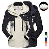 economico giacca attiva-piumino da donna escursionismo giacche 3-in-1 giacca da sci inverno esterno termico caldo impermeabile antivento leggero giacca invernale capispalla soprabito campeggio caccia pesca rosa bianco sporco arancione