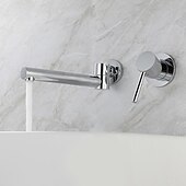 cheap Wall Mount-Concealed Wall Mount Bathroom Faucet Sink Mixer Basin Taps, Rotatable Washroom Vessel Single Handle Tap with Cold and Hot Hose