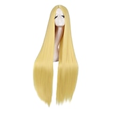 levne Párty paruky-40/100cm měkká rovná dlouhá cosplay paruka Halloween cosplay párty paruky
