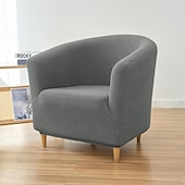 cheap Armchair Cover &amp; Armless Chair Cover-Club Chair Cover Barrel Chair Slipcover Burgundy Stretch Tub Chair Slipcover, Arm Chair Sofa Cover For Dogs Pet, Washable Couch Furniture Protector Soft Durable