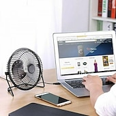 economico Ventilatori-Ventola a torre senza pale con batteria da 3000mAh – Ventola silenziosa ricaricabile USB a 5 velocità per uso su scrivania o pavimento