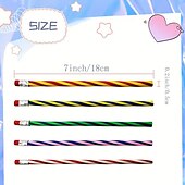 cheap Painting, Drawing &amp; Art Supplies-10pcs Soft Bendable PencilsMagic Bend PencilsColorful Stripe Soft Pencils For Children And StudentsClassroom GiftsBack To School Supplies