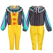 cheap Men&#039;s Costumes-It Burlesque Clown Clown Pennywise Carnival Costume Cosplay Costume Party Costume Masquerade Kid&#039;s Adults&#039; Men&#039;s Women&#039;s Boys Outfits Cosplay Performance Party Halloween Masquerade Mardi Gras Easy