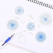お買い得  絵画、描画、画材-多機能パズル 呼吸運動記録計 幾何定規 製図ツール 学生用 描画おもちゃ 子供学習アートツール 子供用ギフト、新学期用品