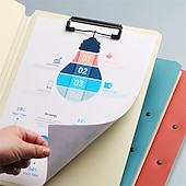 abordables Fournitures de bureau-A4 fichier dossier presse-papiers bloc-notes mémo clip conseil double clips test papier organisateur de stockage portable pad fournitures scolaires offi