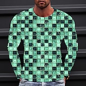 cheap 3D T shirts-Men&#039;s Graphic Gradient Metallic Shirt T Shirt Long Sleeve T shirt 3D Print Crew Neck Shirt Vintage Fashion Designer Outdoor Daily Sports 1 2 3 Spring &amp;  Fall Clothing Apparel S M L XL 2XL 3XL 4XL