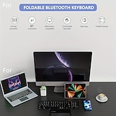 levne Klávesnice-bezdrátová dobíjecí BT klávesnice s touchpadem &amp; numerická klávesnice ideální pro telefon &amp; tableta