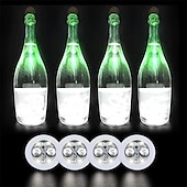 cheap Novelties-1/2/5pcs LED Coaster Flashing Creative Luminous Bottle LED Light Cup Sticker Mat Bar Club Party Supply Coaster Decor