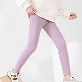 abordables Pantalones-Niños Chica Polainas Color sólido Activo Entrenamiento 7-13 años Primavera Negro Blanco Rosa