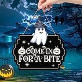 economico cartelli da parete in legno-1pc halloween segno da parete in legno teschio targa in legno appeso decorazione per porta d&#039;ingresso spaventoso portico decor appeso regalo per agriturismo home bar outdoor indoor room decor home decor