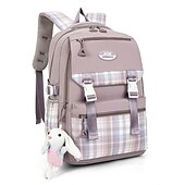 levne Bookbags-školní batoh bookbag kreslená mřížka pro studenty chlapce dívky multifunkční voděodolná velkokapacitní oxfordská tkanina školní taška batoh brašna 21,19 palce, dárek do školy