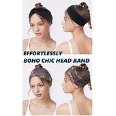 お買い得  ヘアスタイリングアクセサリー-自由奔放に生きるヘッドバンド女性ターバンヘッドバンド女性の髪弾性ヘアバンドショートヘアワークアウトヨガツイストヘッドラップ女の子のためのかわいいファッション夏のヘアアクセサリー