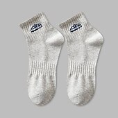 abordables Chaussettes-Homme 2 paires Chaussette Chaussettes de Course Noir Blanche Couleur Plein Casual du quotidien Basique Moyen Quatre saisons Mode Respirable