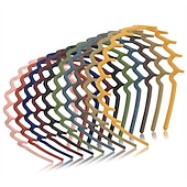 economico Accessori per acconciature-1pc fasce per capelli a zig zag per donne ragazze adolescenti, fasce per capelli in plastica con denti, pettine per capelli antiscivolo fasce per la testa accessori per capelli