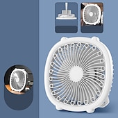 cheap Fans-Mini Eight-Claw Clip Fan – USB Rechargeable Portable Luminous Fan, Hangable and Bendable Design with Three Wind Shields