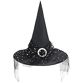 levne Příslušenství-Klobouk čarodějnice Halloween Rekvizity Ženy Dívky Halloween Halloween Mardi Gras Snadný Karneval Kostým na Valpuržinou noc