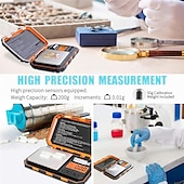 cheap Household Appliances-Digital Mini Scale 200g /0.01g Pocket Scale 50g Calibration Weight LCD Backlit Display Electronic Smart Scale