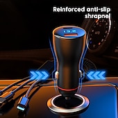 Недорогие Автомобильные зарядные устройства-адаптер для автомобильного зарядного устройства для быстрого телефона usb c 5-портовая зарядка 230 Вт с кабелем 3 в 1 для iphone 14 pro max 13 12 samsung galaxy s23/22 google pixel