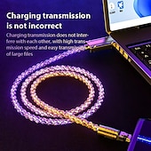 olcso Mobiltelefon-kábelek-1 csomag USB C kábel Villámkábel 100 W 3,3 láb USB A - USB C USB A a Lightninghez USB A - micro B 6 A Gyorstöltés Tartós 360° forgás Kompatibilitás Macbook iPad Samsung Mobiltelefon tartozék