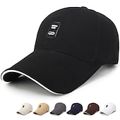 cheap Men&#039;s Hats-Men&#039;s Baseball Cap Black White Cotton Travel Beach Outdoor Vacation Plain Adjustable Fashion