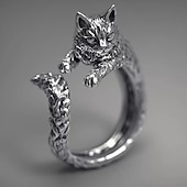 preiswerte Ringe-1 Stück Einstellbarer Ring For Damen Geschenk Täglich Verabredung Aleación Retro Tier