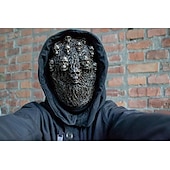 levne Halloween maska a rekvizity-halloween skeleton pokrývka hlavy maska, halloweenská lebka gothic cosplay party kostýmy | děsivé potřeby na halloweenskou párty pro jiaben cosplay kostýmy