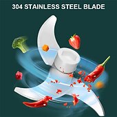 halpa Keittiökoneet-250 ml mini sähköinen valkosipulin silppuri inkiväärimurskain kone chilivihannesmurskain keittiötyökalu tukeva kestävä usb-lataus