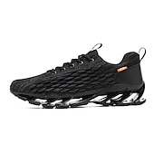 billiga Herrsneakers-röda ventilerande löparsneakers för män med bladsula - lätta och bekväma för sport och fitness