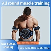 abordables Appareils de massage corporels-ceinture de taille de remise en forme d&#039;entraînement des muscles abdominaux pour la combustion des graisses et l&#039;exercice de perte de poids entraîneur abdominal