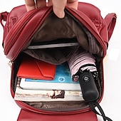billiga Högskoleryggsäckar-elegant ryggsäck i PU-läder för skolan och resor - snygg och hållbar med flera färgalternativ, perfekt för studenter, tillbaka till skolan