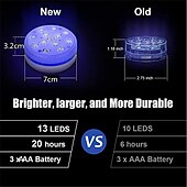 זול נורות תת מימיות-אורות led לבריכה טבולות עם כוס יניקה מרחוק אור בריכה תת מימי ip68 מגנט 13 led מנורת בהירה rgb לאקווריום בריכת בריכה