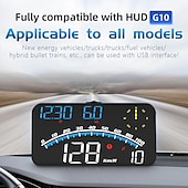 お買い得  車用バックカメラ-ユニバーサルデジタルGPSスピードメーター、5.5&quot; HUDヘッドアップディスプレイ付き、車両用、スピード（MPH/Km/h）、疲労運転リマインダー、超過速度警報、全車両用HDディスプレイ