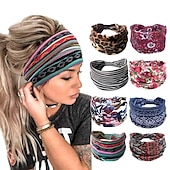 ieftine Accesorii Stilizare Păr-1 bucată bohend boho bandă largă yoga elastică bandă mare bandă pentru cap sport atletic plajă accesorii pentru păr pentru femei și fete