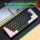 voordelige Toetsenborden-bedraad gamingtoetsenbord klein rgb-membraan-gamingtoetsenbord met achtergrondverlichting ultracompact mini waterdicht toetsenbord voor pc-computergamers
