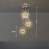 abordables Lustres uniques-lustres en cristal de luxe cluster designsputnik lustre plafonnier or suspension pour salle à manger, cuisine, salon, restaurant (or, 18/36-lumière) 110-240v